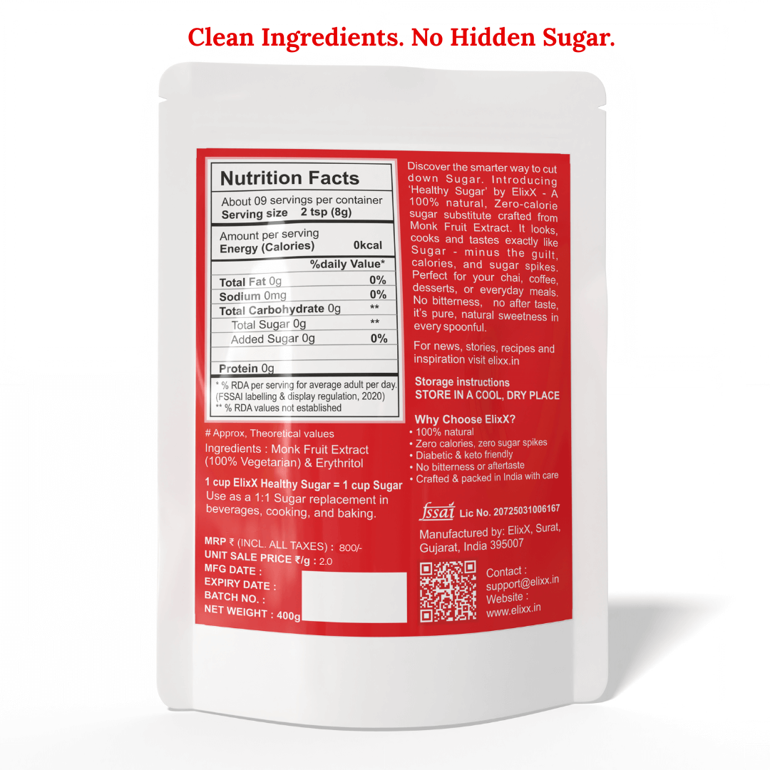 ElixX Healthy Sugar – Personal Pack 400g