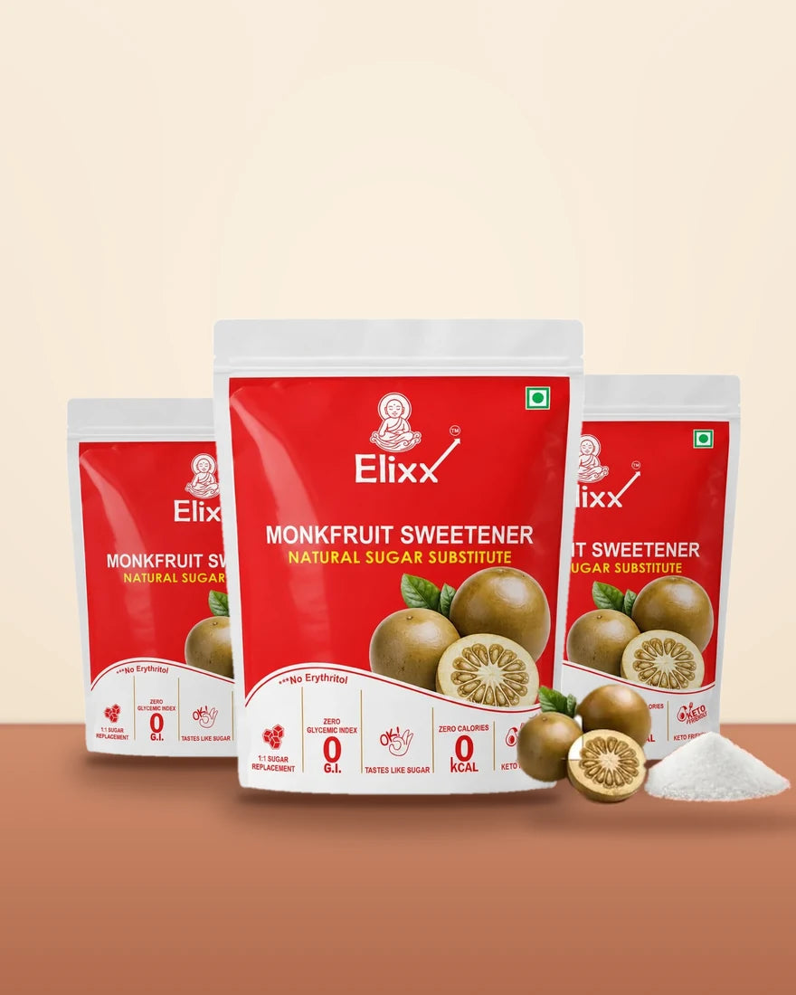 ElixX Monk Fruit Sweetener in 200g, 400g and 800g packs