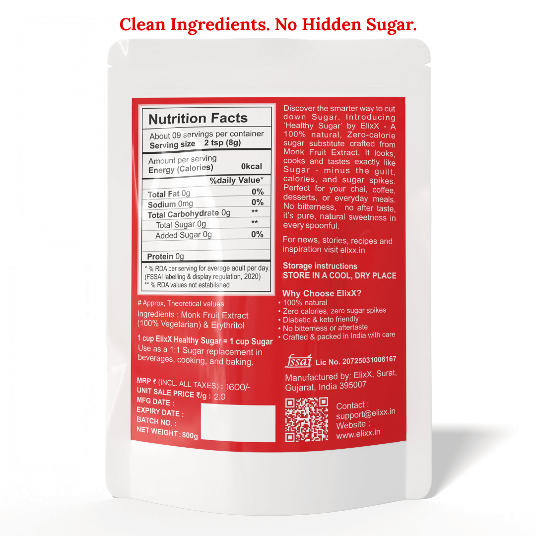 ElixX Healthy Sugar – Family Pack 800g